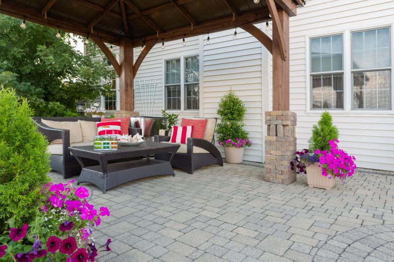 Paver Patio with Decorative Pattern